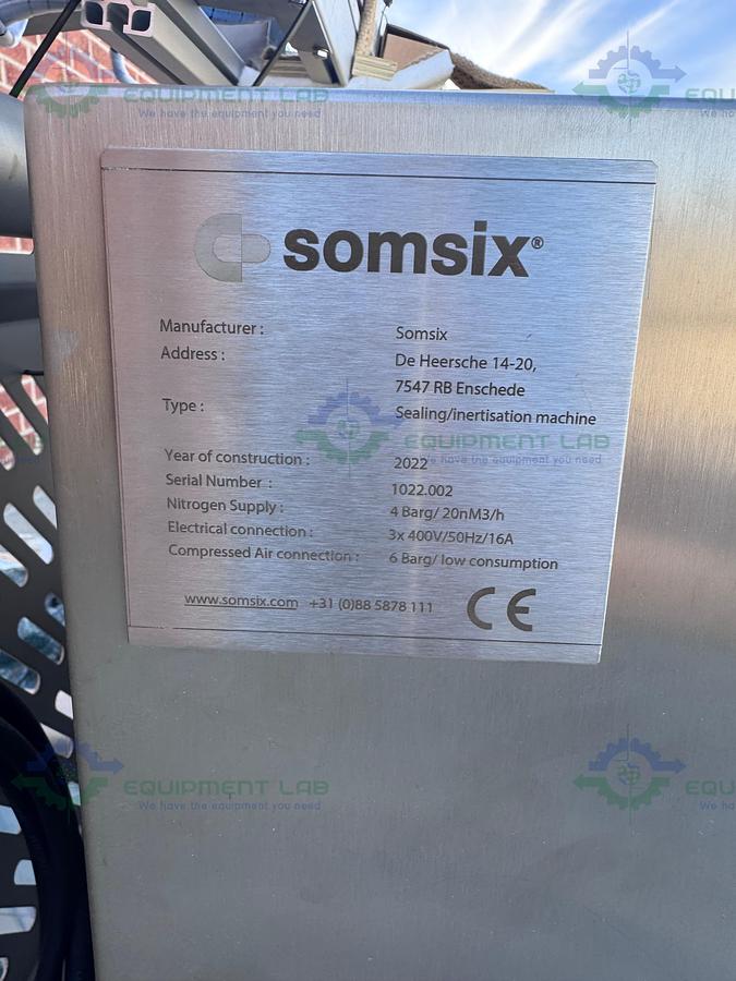 Somsix Vacuum & Gas Injection Automatic Spout Sealer Inertisation Machine MFG 22