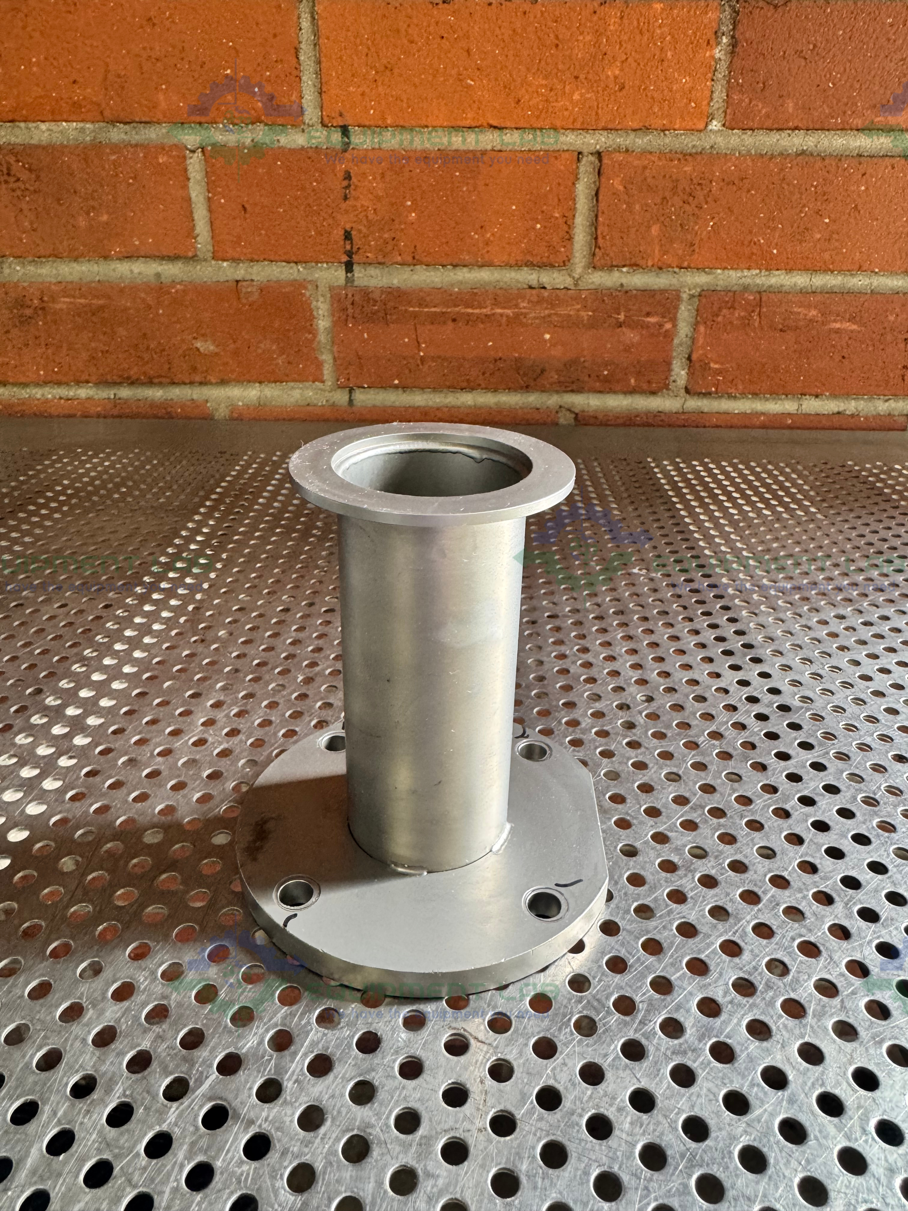 Used Stainless Steel Nipple Vacuum Fitting w/ KF 50 to Flange Fitting