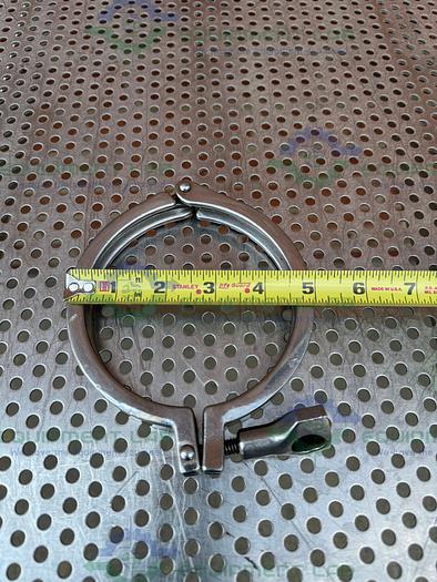 Used Stainless Steel  Heavy Duty Clap w/ 5" OD