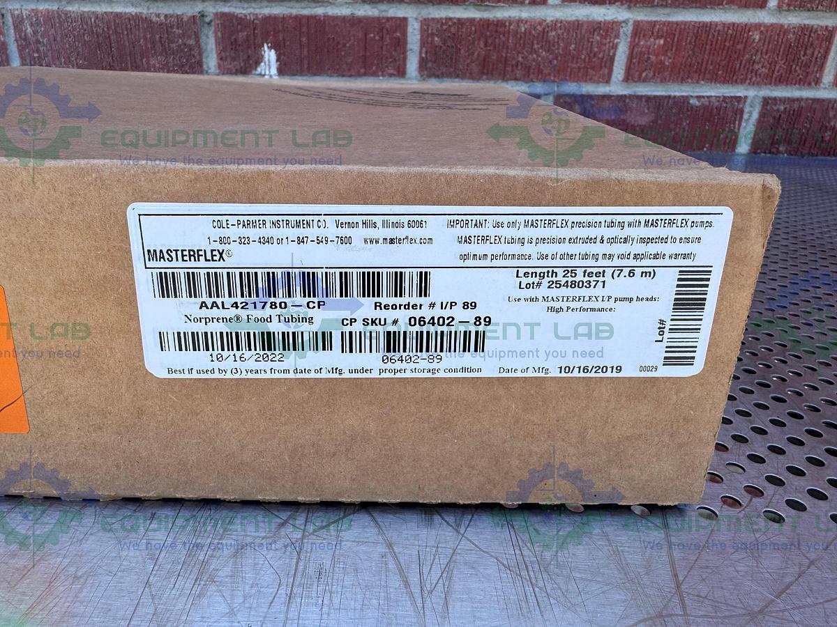 Masterflex I/P 89 Norprene High-Performance Precision Pump Tubing 25 Ft, 25mm