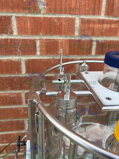 Used Chemglass 36L Glass Graduated 9-Neck Bio Reactor Vessel w/ Impeller + More