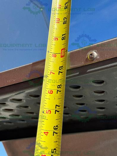 Used 6 Ft Stainless Steel Warehouse Ladder w/ Barrel Slide 80" x 32"