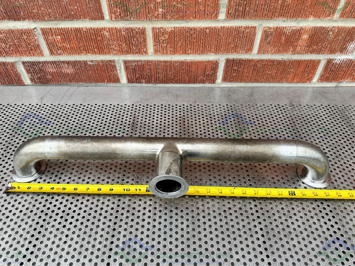 Used 3- Way Stainless Steel KF 50  Nipple Vacuum Fitting 27" Length