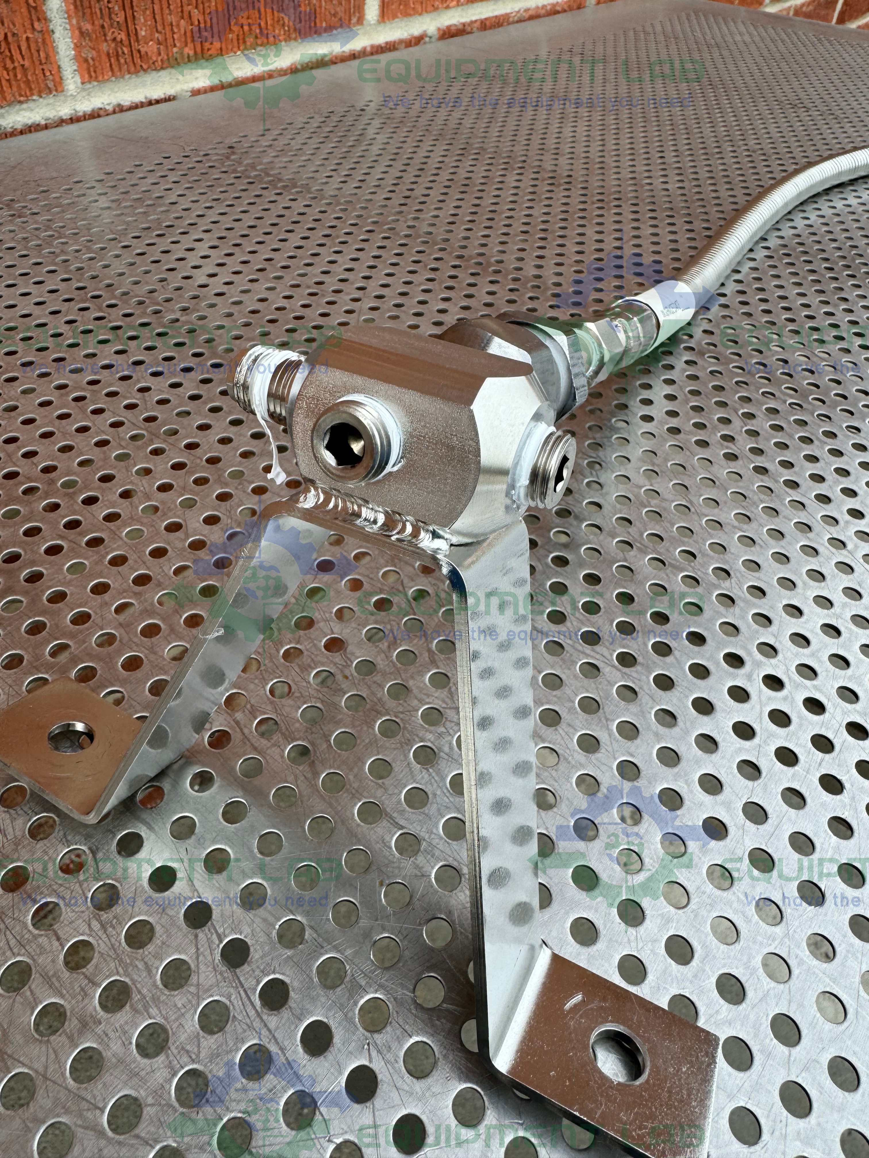 Used Airgas Stainless Steel Flexible Hose 39" w/ Compression Fitting, End Attachments