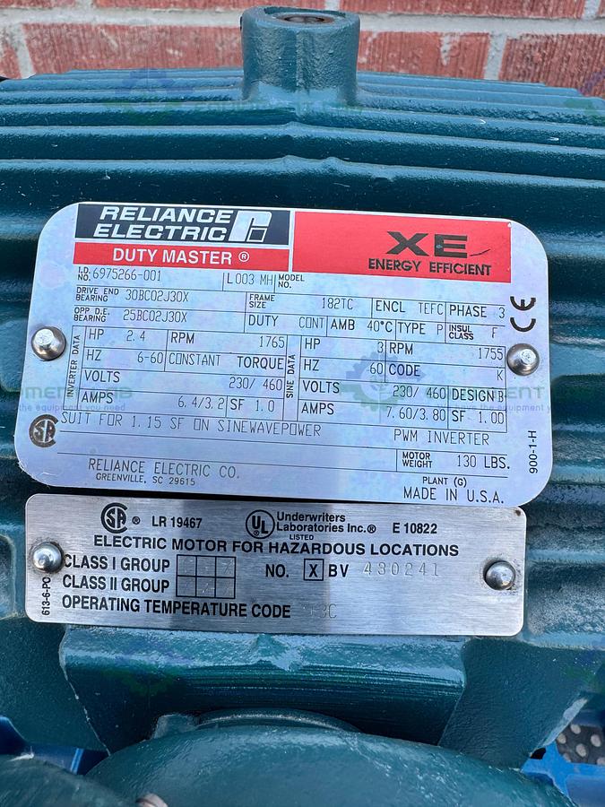 Used Lewa LDC 3 Waterlike Diaphragm Metering Pump w/ Reliance Electric 2.4 HP Motor