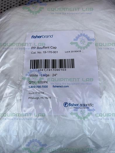 Used Box of 1000 - Fisher Brand  19-170-901 White 24" Polypropylene Bouffant Cap