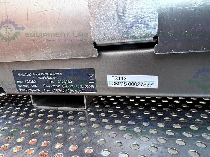 Used Mettler Toledo KCC150S Stainless Steel Bench Scale 300 Lb Capacity 23" x 31"