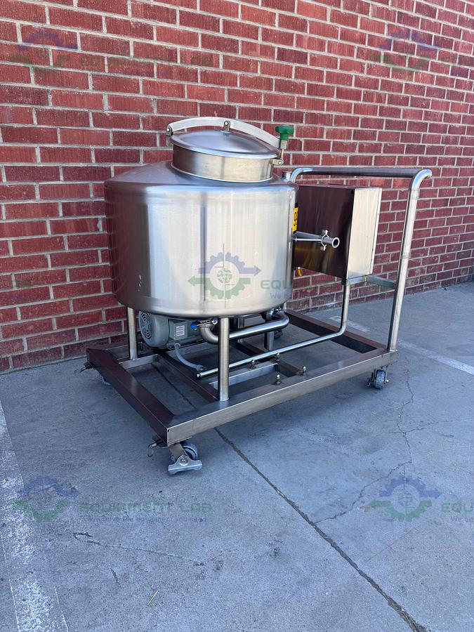 Used GEA 300 Liter Reservoir Tank w/ Fristam FPX742-205 Centrifugal Pump, Controller