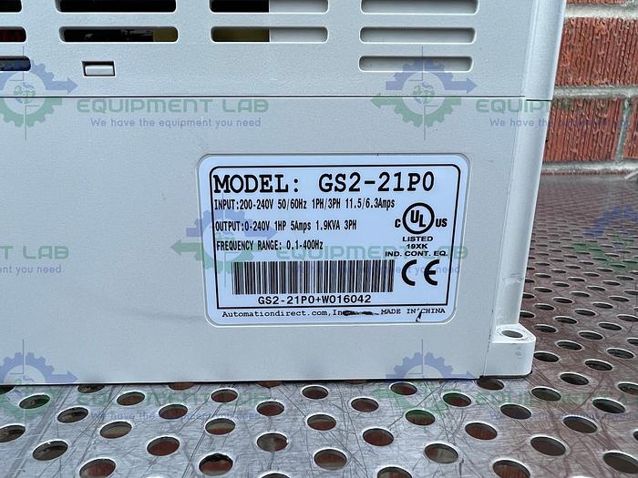 Used Automation Direct  GS2-21P0 AC Micro Drive Output 200-240V, 1PH/3PH