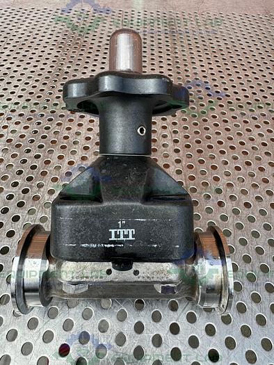 Used ITT Pure Flo 316L Stainless Steel  Diaphragm Valve w/ 1" Sanitary Fitting