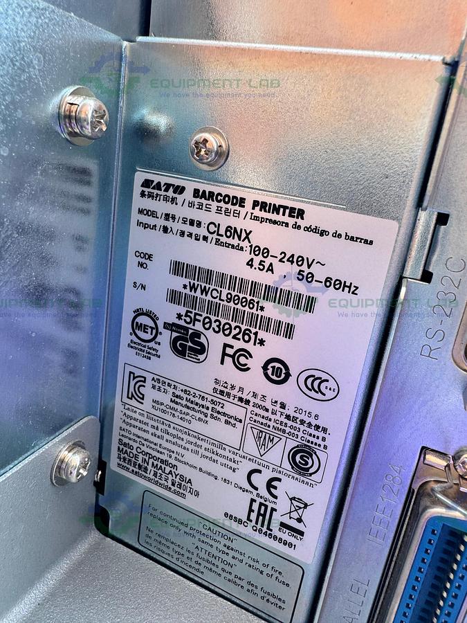 Used Optel Portable Manual Packing Station w/ Sato CL6NX Thermal Printer, Scanner