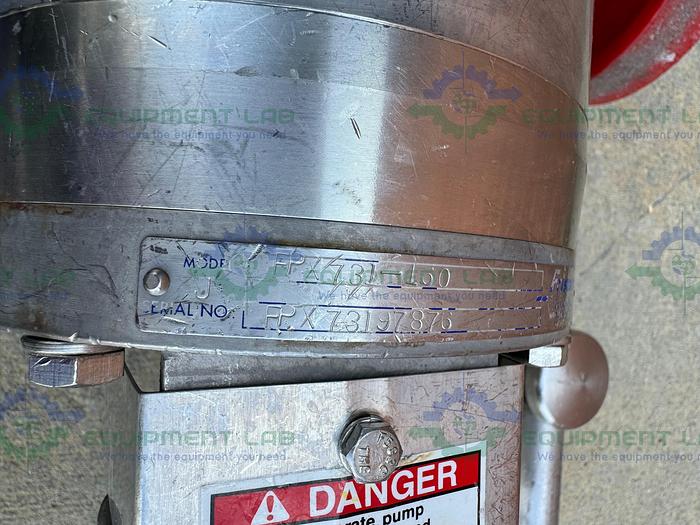 Used Fristam FPX731-160 Centrifugal Pump w/Stainless 1 1/2 HP Motor, 480V, Controller