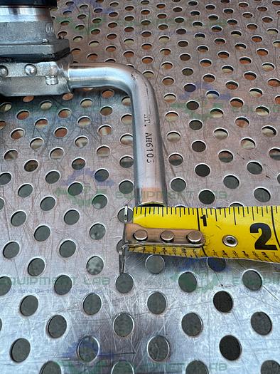 Used ITT Pure Flo 3- Way 316L Diaphragm Valve w/ 3/4" to Elbow Sanitary Fitting