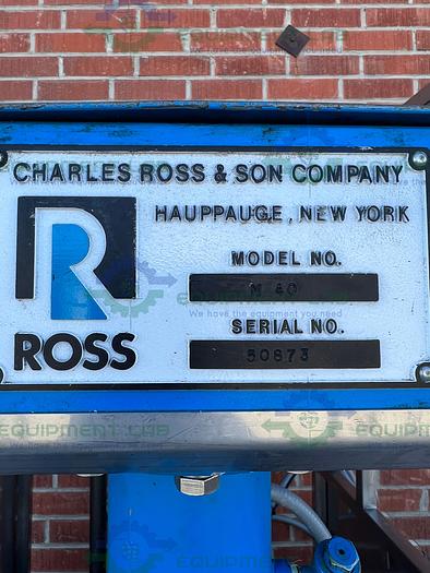 Used Ross M 40 Stainless Steel Single Shaft Mixer w/ Two 40 Gallon Tanks