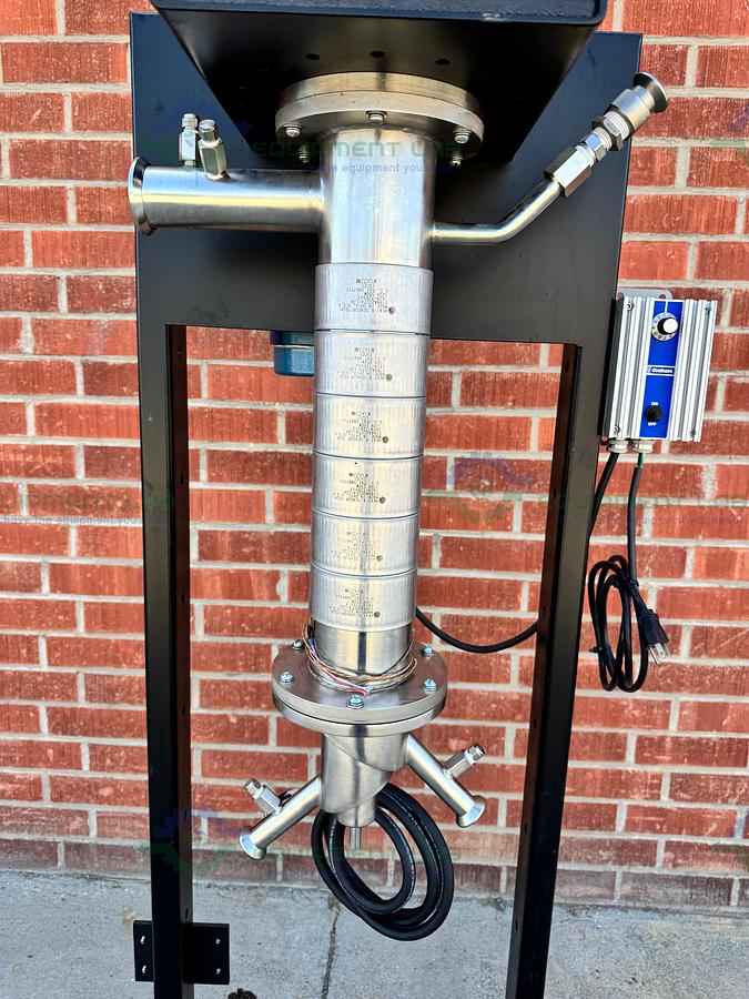 for parts or not working Pope Scientific 4" Wiped Film Evaporator Frame w/ Graham 6017 Motor 1/3 HP