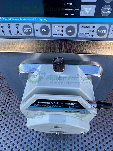 Used Cole Parmer 77420 00 Peristaltic Pump w/ Masterflex I/P 77601-10 Easy Load Head