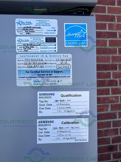 Used Thermo Fisher TSX3005SA High Performance Lab Refrigerator, 29 cu ft, 5°C MFG 20