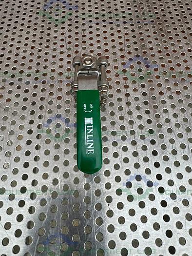 Used Inline Industries Stainless Steel Ball Valve w/ 1/2" Sanitary Fitting