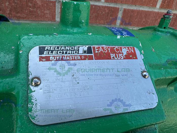 Used Tri Clover C216MDG18T-2902-17 Centrifugal Pump w/ Reliance 5 HP Motor 460V