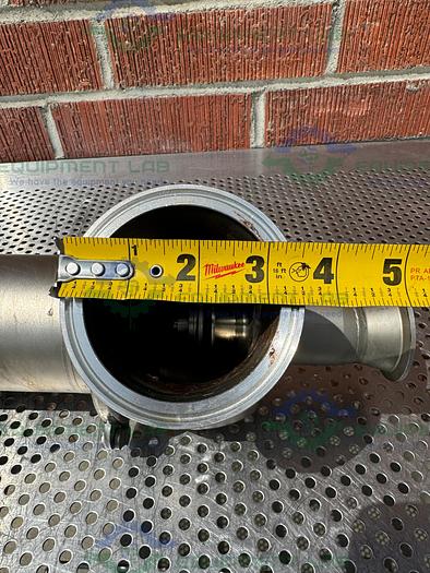 Used Leser 4484.7524 Stainless Steel Safety Valve w/ 1.5" to 2" Sanitary Fittings