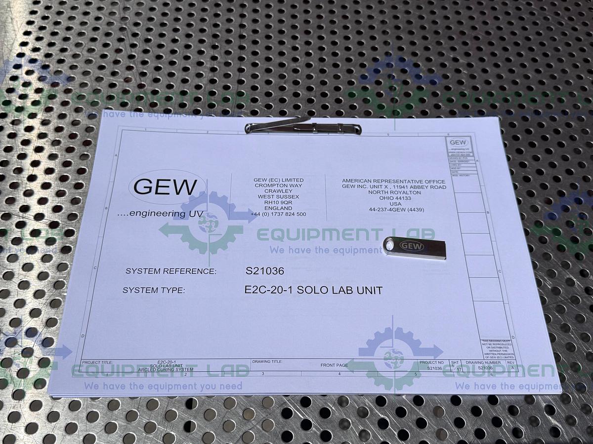 GEW Engineering Rhino / RLT UV Curing System w/ E2C 1 UV LampHead MFG 2021