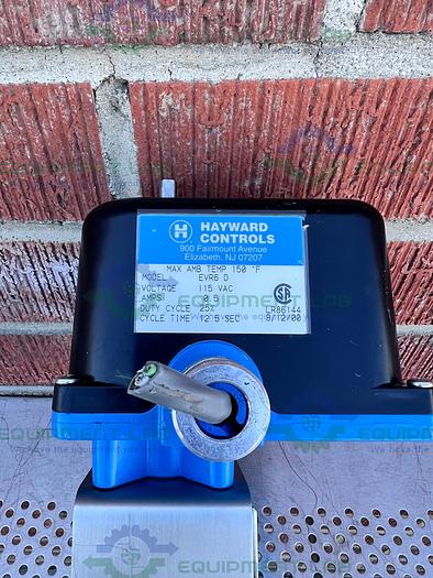 Used Hayward Controls  EVR6 D Solenoid Valve 115 V w/ Hayward 3" True Union Ball Valve