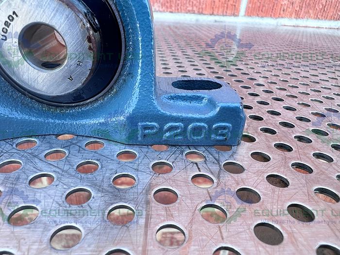 Used Lot of 2 - ASAHI P203 Pillow Block Bearing 11mm x 28mm Bore