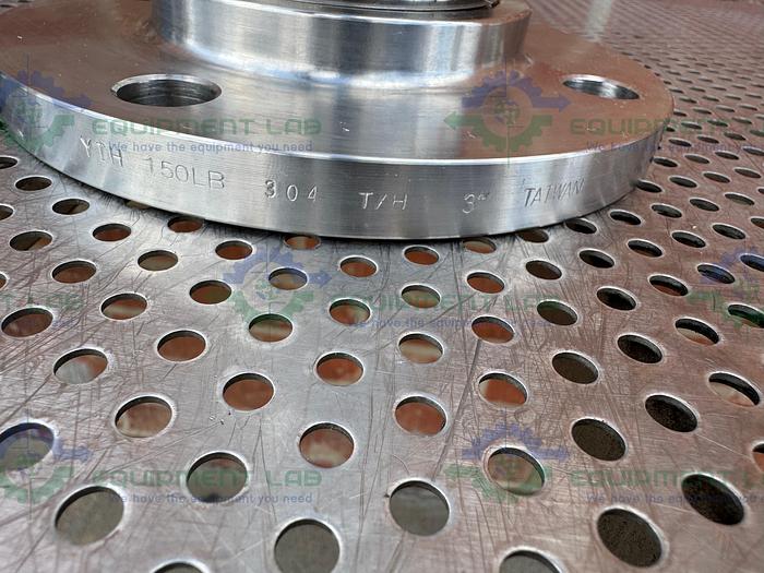 Used Unbranded 304 Stainless Steel Column w/ YTH 150LB 3" Flange Fittings