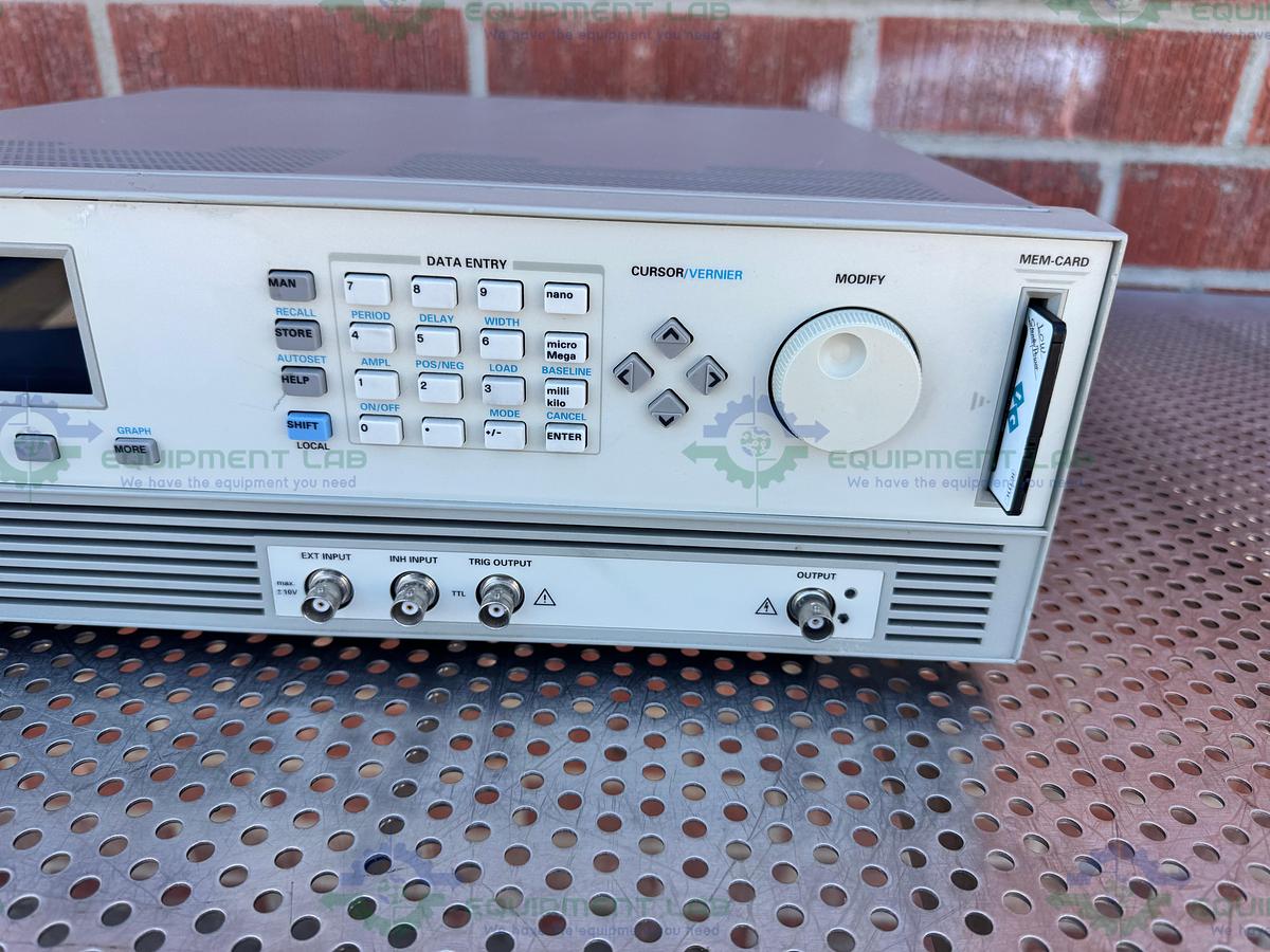 Used HP Hewlett Packard 8114A High Power Pulse Generator 100V / 2A