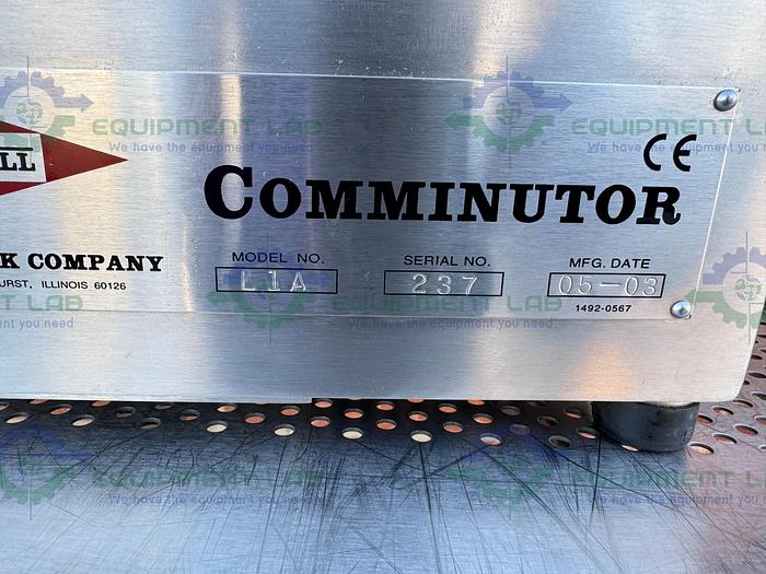 Used Fitzpatrick L1A Stainless Steel Fitzmill Comminutor / Granulator 220V