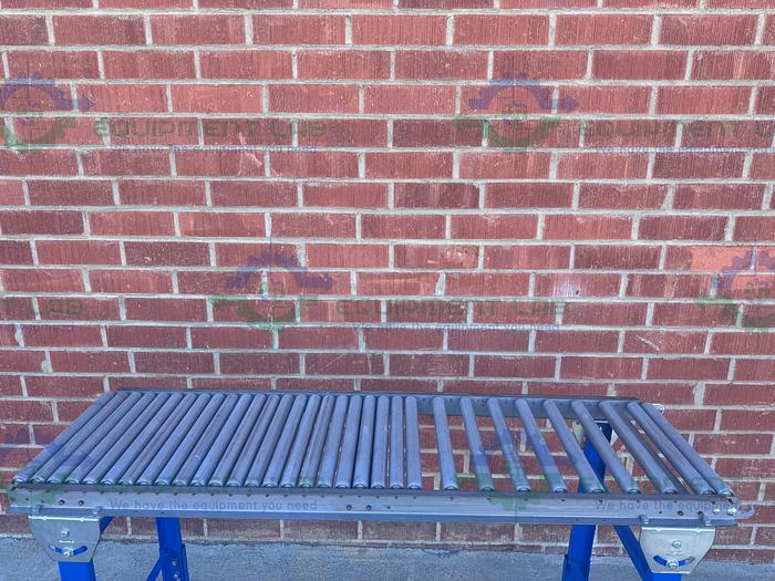 Used Roll-Away Heavy Duty Roller Conveyor 60" x 18" w/ Adjustable Legs