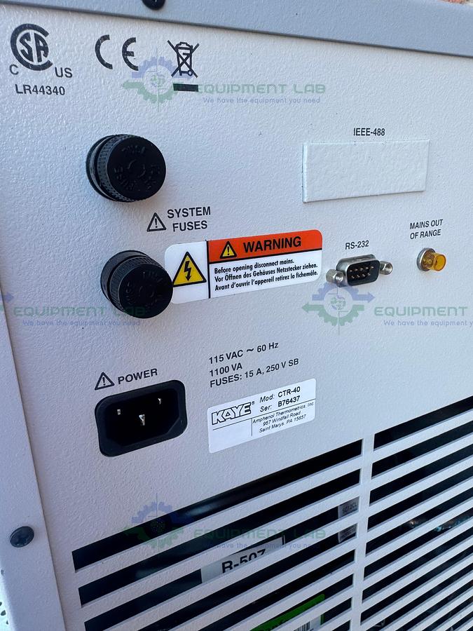 Used Kaye CTR-40 Portable Calibration Bath –40°C to 150°C, 115 VAC