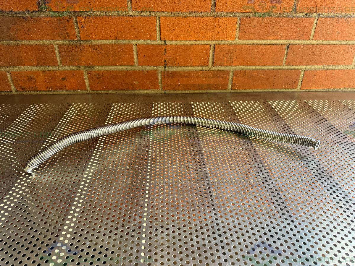 Used Stainless Steel Bellows Flexible Vacuum Hose 36" w/ KF 16 Fitting