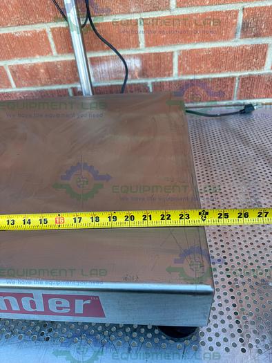 Used Ohaus Defender D51XW250WX 5000 Xtreme W 500 Lbs SS Scale w/ 24" x 24" Platform