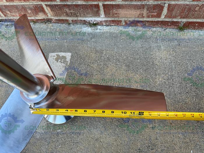Used Schott AG 316 Stainless Steel Impeller 98" Height x 2" Female Threaded