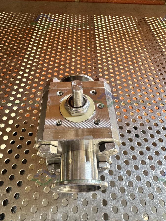 Used A&N Corporation Stainless Steel Ball Valve w/ KF40 Vacuum Fitting