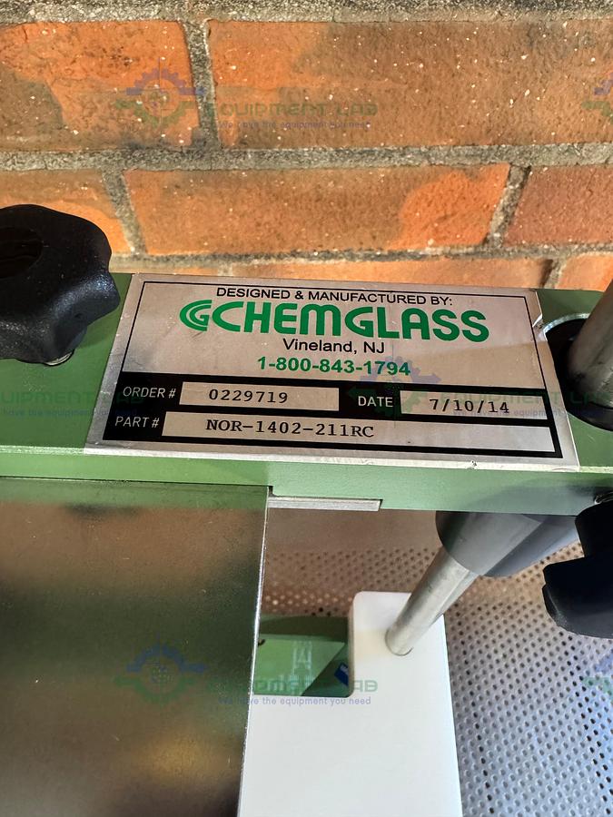 Used Chemglass CHEMRXNHUB Benchtop 2-5 Liter Glass Reactor Support Stand