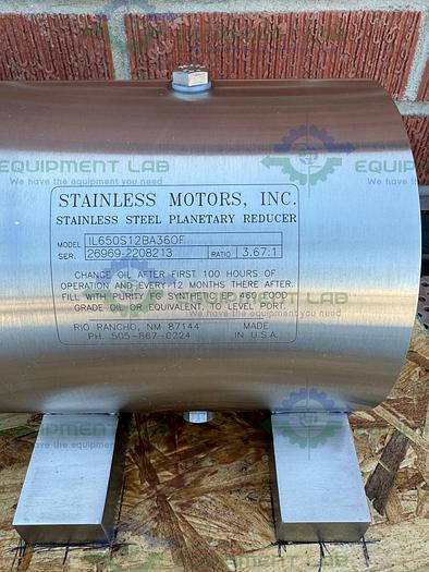 Used Stainless Motors  SC2C10N04B5TG Stainless Steel 1 HP Washdown Duty Motor