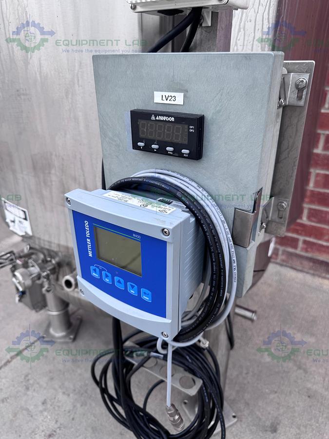 Used Feldmeier 1000 Liter SS Jacketed Reactor 50 FV PSI w/ VFD, 0.5 HP Bottom Mixer