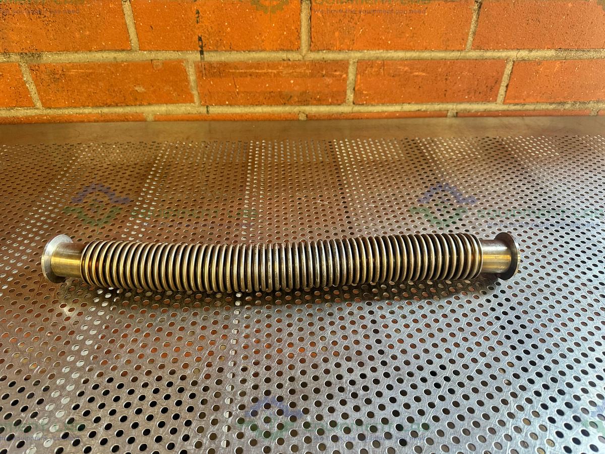 Used Stainless Steel Bellows Flexible Vacuum Hose 20" w/ KF 40 Fitting