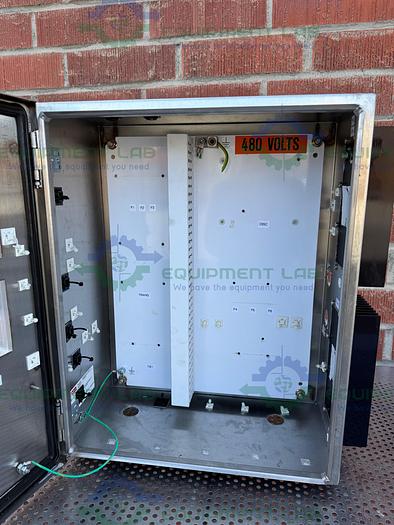 Used Hoffman Stainless Steel Standard Enclosure 17.5" x 11" x 22" w/ Heat Sink