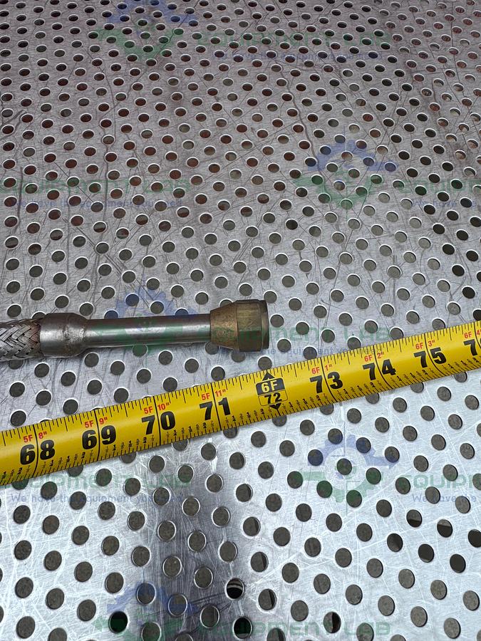 Used Unbranded Stainless Steel Braided Hose 72" w/ 1" Female Threaded Fitting