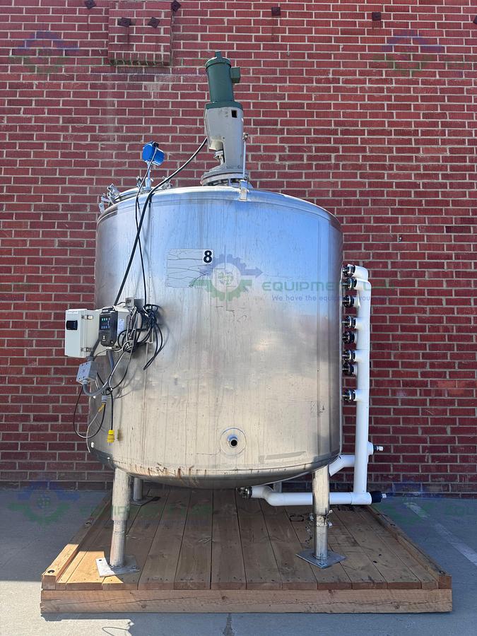 Used Paul Mueller 4500 Liter SS Jacketed Reactor w/ Agitator 25 PSI FV &138 PSI