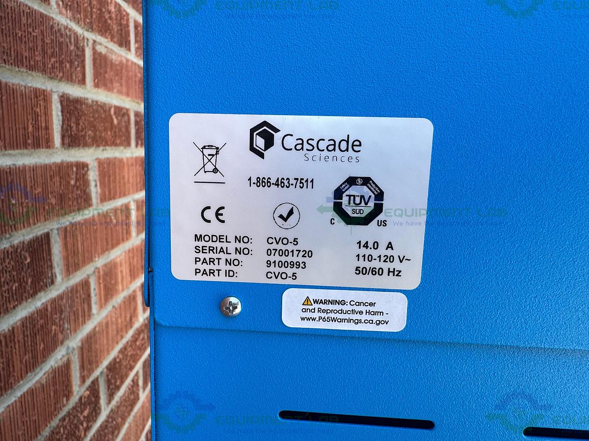 Used Cascade CVO-5 Double Up Vacuum Oven 14.4C to 150C, 4.5 Cu. Ft w/ Shelves