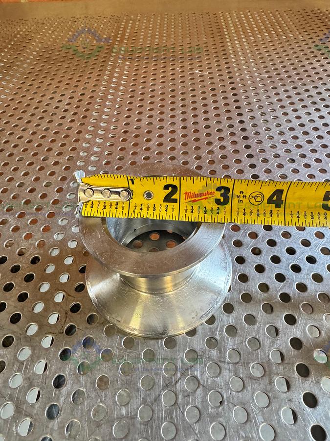 Used Stainless Steel Vacuum Reducer KF 50 to 3" Sanitary Fitting