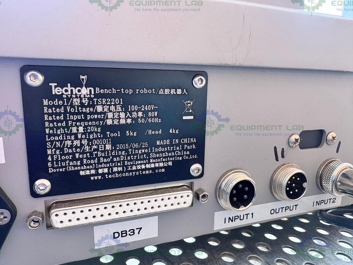 Used TECHON TSR2201 Dispensing Robot 3-axis 200mm X 200 mm