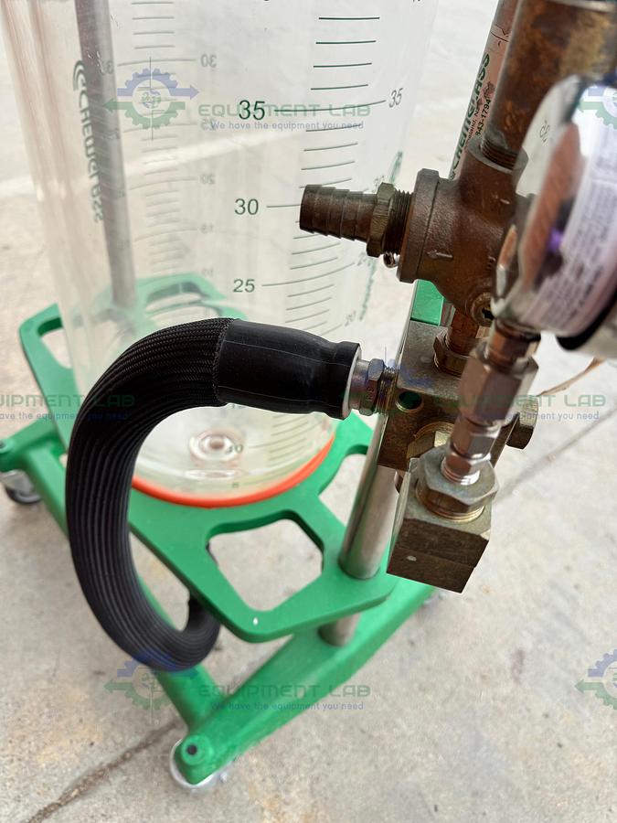 Used Chemglass 50 Liter Jacketed Glass Reactor w/ Chemglass Air Driven Stirrer Motor