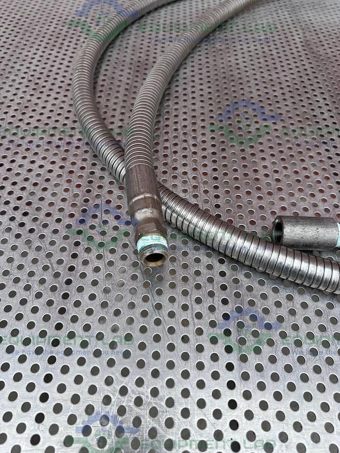 Used Unbranded 168" Stainless Steel Hose w/ Male to Female Threaded Fitting