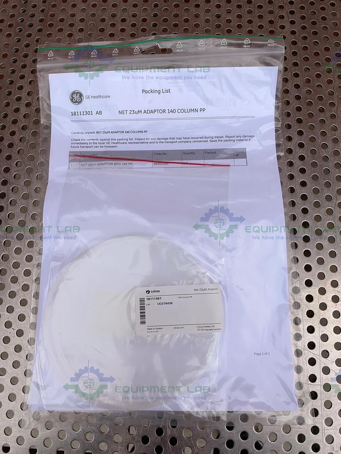 Lot of 2 - Cytiva / GE / Pharmacia 18111301 NET 23um Adaptor BPG 140 PP