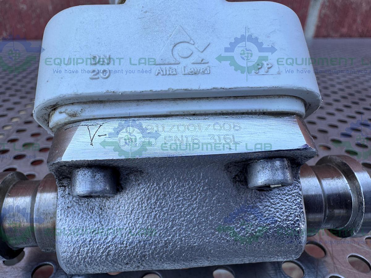 Used Alfa Laval 203911 /001/008 DN20 PN16 Diaphragm Valve w/ 3/4" Sanitary Fitting